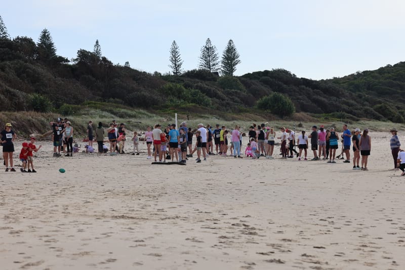 Ballina Athletics Club members at Shelly Beach