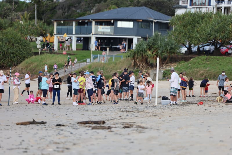 Ballina Athletics Club members at Shelly Beach