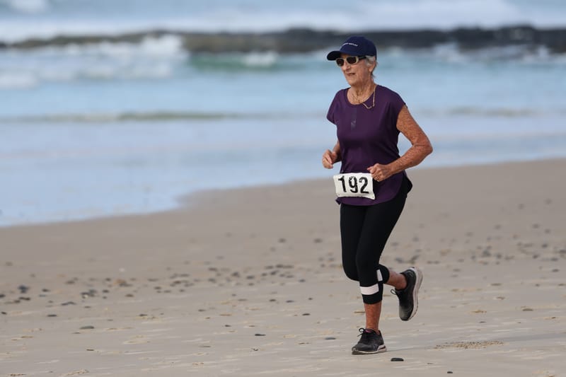 Ballina Athletics Club members at Shelly Beach