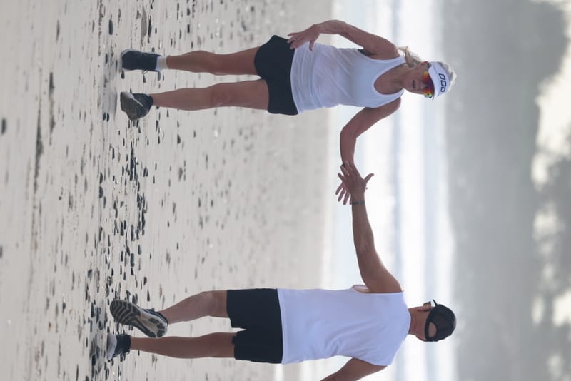 Ballina Athletics Club members at Shelly Beach