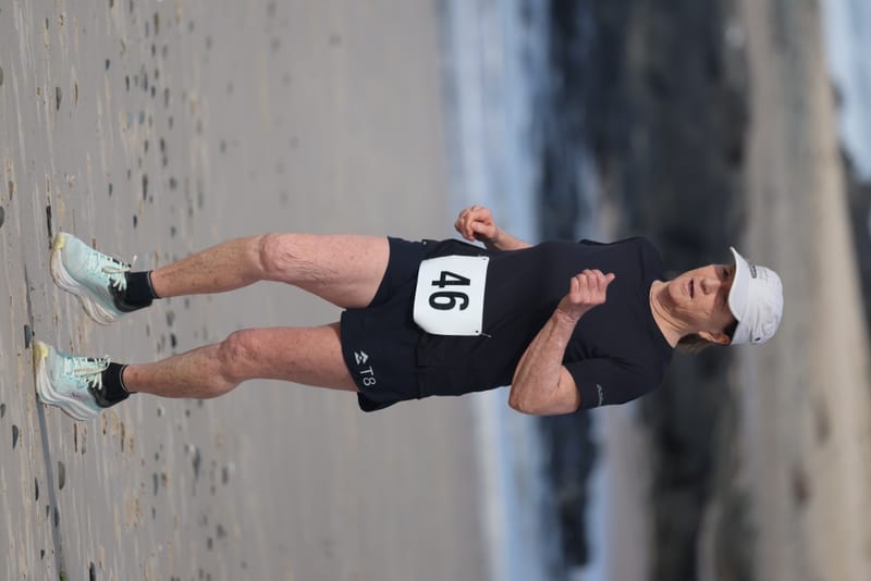 Ballina Athletics Club members at Shelly Beach
