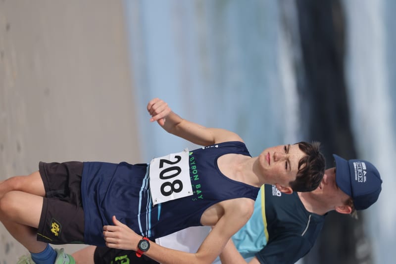 Ballina Athletics Club members at Shelly Beach