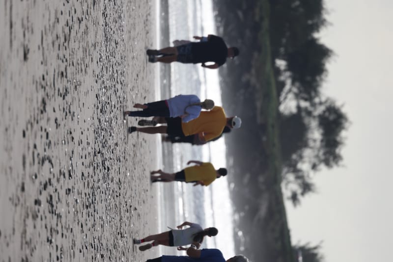 Ballina Athletics Club members at Shelly Beach