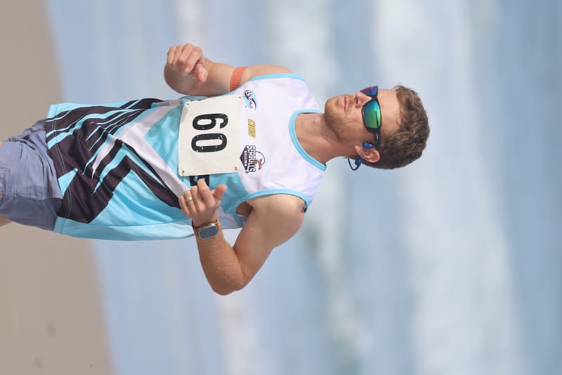 Ballina Athletics Club members at Shelly Beach