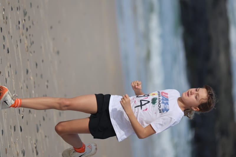 Ballina Athletics Club members at Shelly Beach