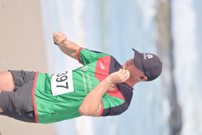 Ballina Athletics Club members at Shelly Beach