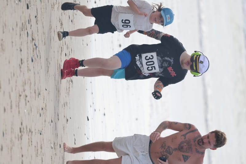 Ballina Athletics Club members at Shelly Beach