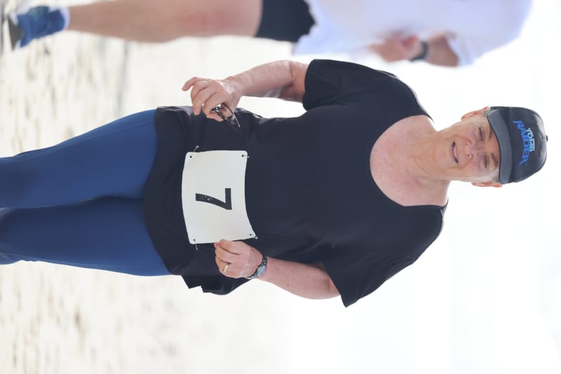 Ballina Athletics Club members at Shelly Beach
