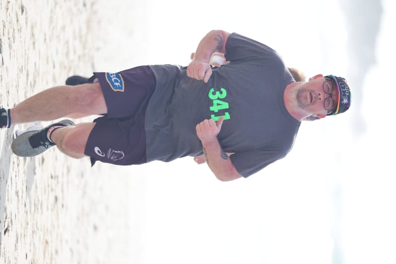 Ballina Athletics Club members at Shelly Beach