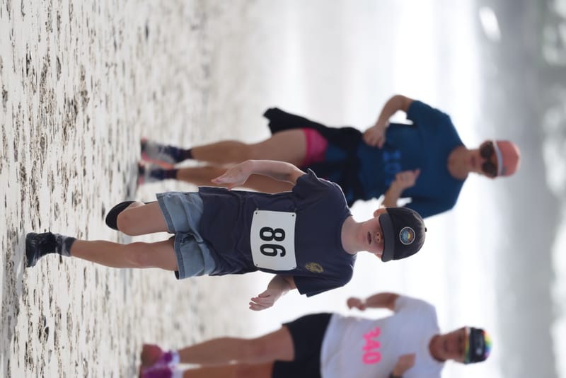 Ballina Athletics Club members at Shelly Beach