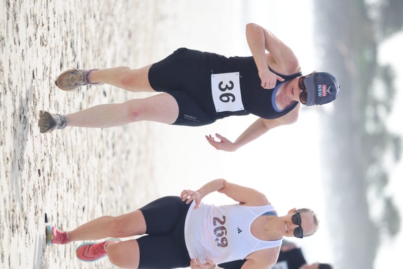 Ballina Athletics Club members at Shelly Beach