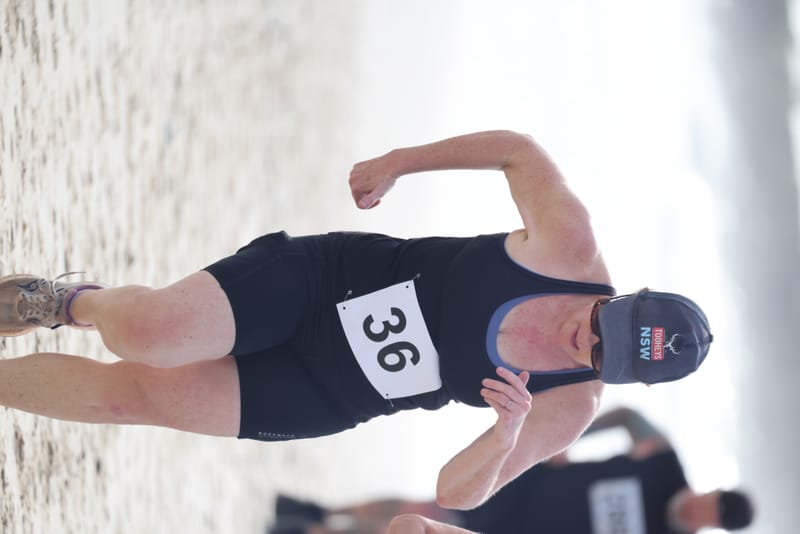 Ballina Athletics Club members at Shelly Beach