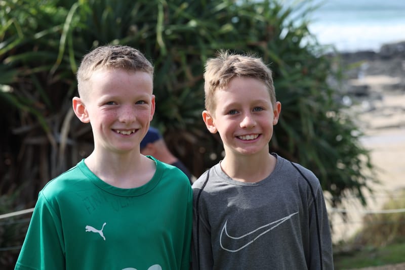 Ballina Athletics Club members at Shelly Beach