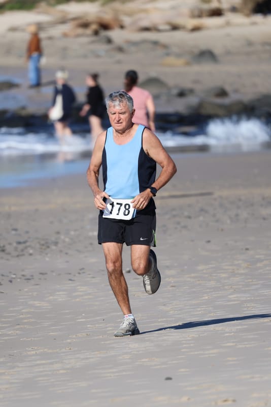 Ballina Athletics Club members at Shelly Beach