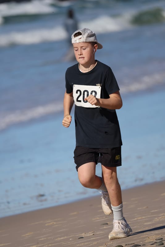 Ballina Athletics Club members at Shelly Beach