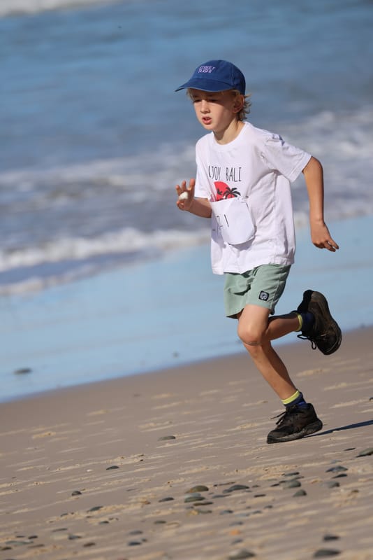 Ballina Athletics Club members at Shelly Beach