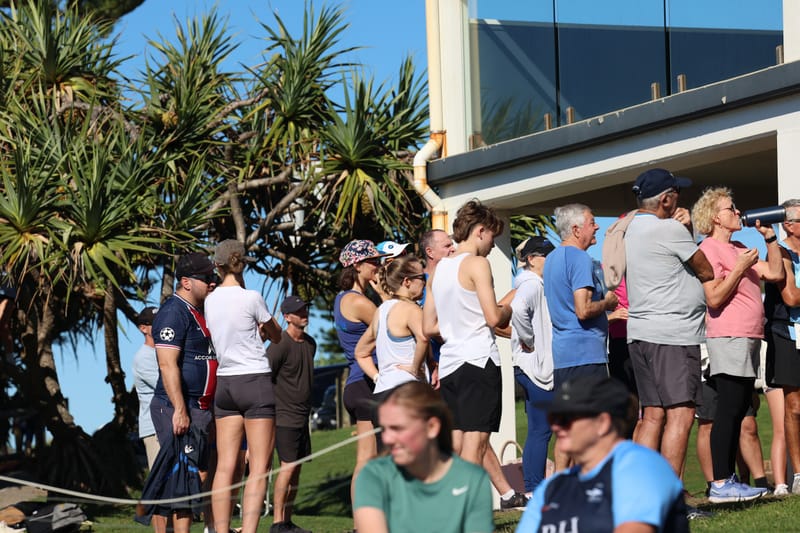 Ballina Athletics Club members at Shelly Beach